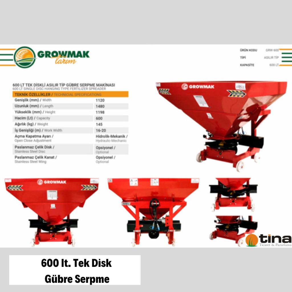 600 LT. GÜBRE SERPME-TEK DİSK